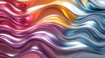 Obraz premium Vibrant swirls of color blend together, creating a mesmerizing abstract display of movement and light in a dynamic landscape