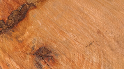 Top view of Wooden table, kitchen table