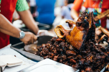 The benefits of meat products are that roast pork is widespread throughout Asia and local markets. It tastes very delicious, nutritious and caring and free from harmful chemicals.