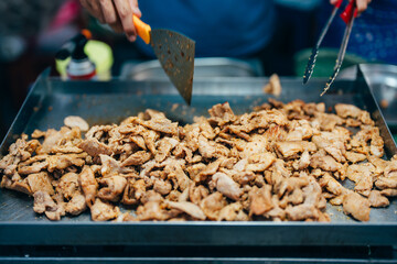 In many Asian markets, fried pork is available as a delicious and easily accessible option, offering a healthy alternative for consumers who prefer protein from animal sources.
