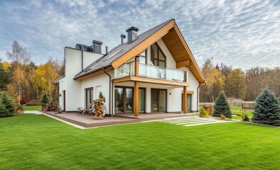 Modern house in the luxury residential area