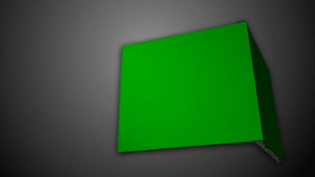CD DVD in a plastic box, CD box green screen advertising template empty for placeholder