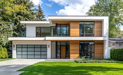 Modern house in the luxury residential area