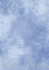 上下キラキラ×和風背景6(水色)