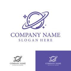 Logo Planet Galaxy Minimalist Design