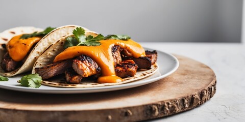 Delicious Grilled Meat Tacos with Orange Sauce
