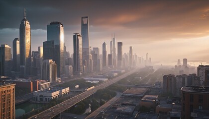Obraz premium Twilight in the Concrete Jungle