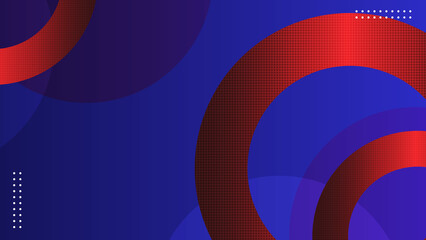 Obraz premium Background Abstract Blue and Red Geometric Composition with Circular Patterns and Gradients