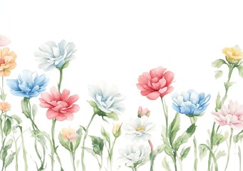 flores pintadas en acuarela