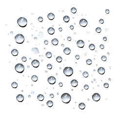 Nice Frozen water droplets Isolated On Transparent Background 
