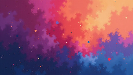 abstract poster features purple orange blue pink gradient noisy texture busy background plenty empty