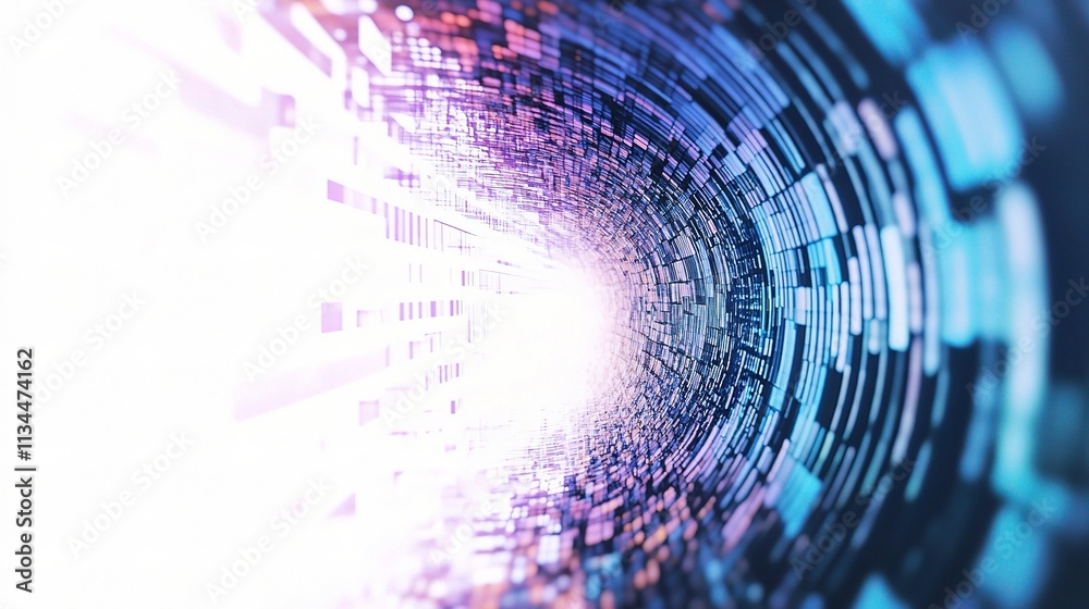 Poster data analyzing technology concept with creative computer graphics