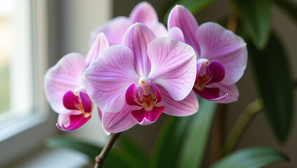 Fototapeta premium booming orchids thrive cold weather proper phalaenopsis plant care