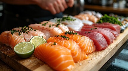 Savoring sashimi japanese seafood platter experience vibrant restaurant culinary delight gastronomic adventure