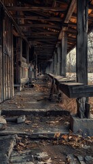 Abandoned horse stables  a haunting reflection of forgotten equestrian life and neglect