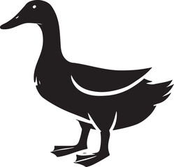 Duck silhouette vector art.