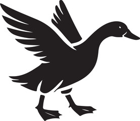 Duck silhouette vector art.