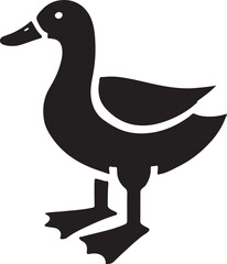 Duck silhouette vector art.