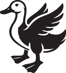 Duck silhouette vector art.
