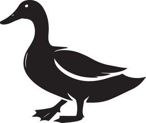 Duck silhouette vector art.