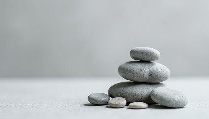 minimal pebbles create calming grey balance quiet meditation spaces promote inner peace serenity