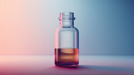 Laboratory bottle mock-up with a frosted cap, subtle lighting, scientific aesthetic