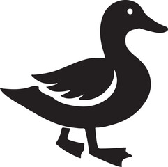 Duck silhouette vector art.