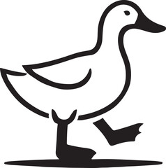 Duck silhouette vector art.