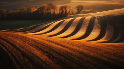 Fototapeta premium Golden hues heralding a new day's start Sunrise Photography 