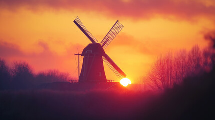 Obraz premium Golden hues heralding a new day's start Sunrise Photography 