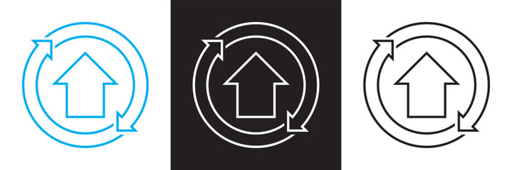 Update  icon. Vector illustration. isolated on white and black background. EPS 10