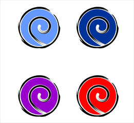 Spiral uzumaki japanese clan symbol