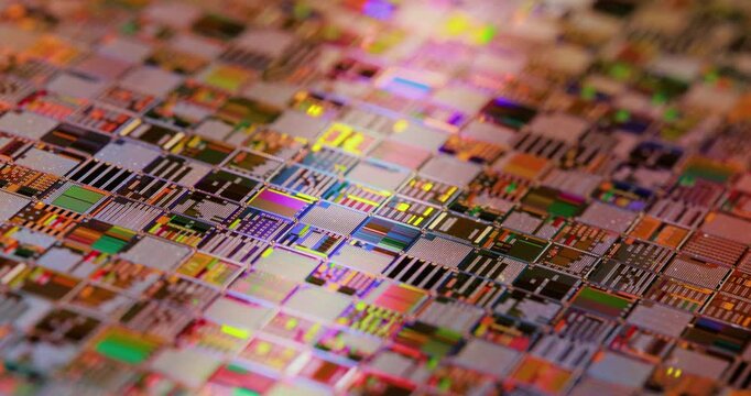 Silicon semiconductor wafer close-up. In electronics, a wafer also called a slice or substrate is a thin slice of semiconductor, a crystalline silicon, used for the fabrication of integrated circuits