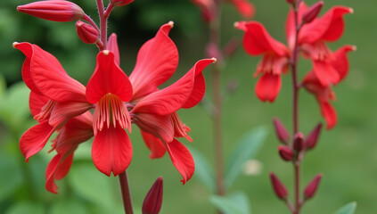 salvia splendens vista red blooms gardens vibrant scarlet