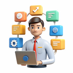 IT Specialist Integrating Customer Data Systems for Seamless Information Flow and Accessibility in Professional Environment