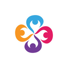 Colorful community group team People Logo Design