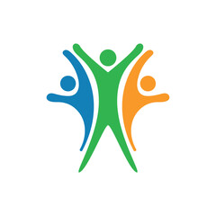 Obraz premium Colorful community group team People Logo Design