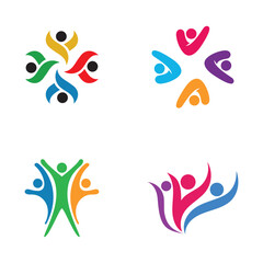 Colorful community group team People Logo Design