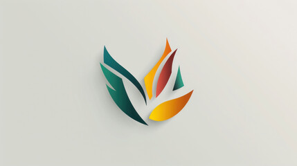 Modern logo with a minimalist approach, on a clean, bright background