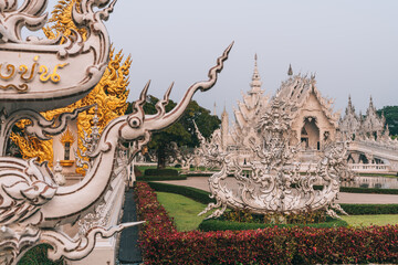 Thailand temple Wat Rong Khun Iconic cultural landmark and famous travel destination Thailand