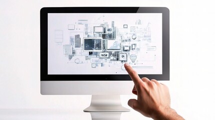 Modern Business Strategy Concept Displayed on Computer Screen