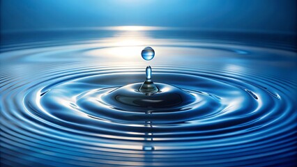 A Single Drop of Water Creating Concentric Ripples on a Still Surface