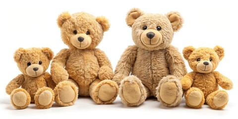 Teddy bear in various positions, perfect for children's s or designs, cute, plush, toy, stuffed animal, cuddly, adorable
