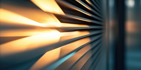 A close-up of a box fan's blades, spinning in a home to keep the air cool.