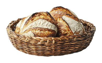 Bread Basket for Fresh Breads & Rolls - Isolated on White Background