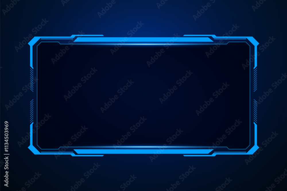 Fototapete sci fi futuristic user interface, hud template frame design, technology abstract background