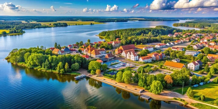 Beautiful town and resort situated between the Baltic Sea and Lake Jamno in Mielno, Poland, Mielno, town, resort