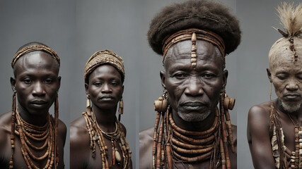 Naklejka premium Vision XL African shaman performing a traditional ritual in a ceremonial setting with cultural significance