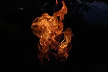 fire in the dark