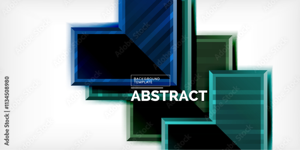 Poster Arrow symbols created with 3d effects and line texture geometric abstract background